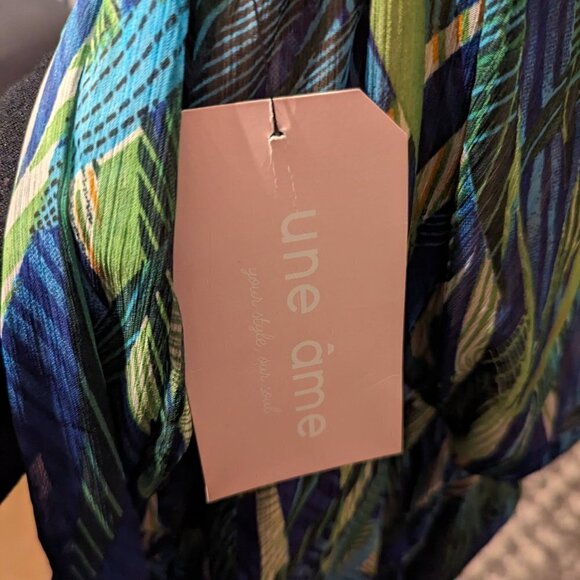 NWT Une Ame Boho Floral Bell Sleeve High-Low Dress | Size L - Picture 4 of 7